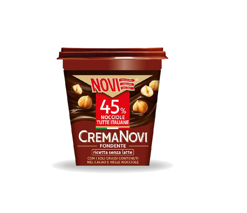 6x Novi Crema Fondente Dark chocolate and hazelnut spread (45% Italian hazelnuts) – 200g