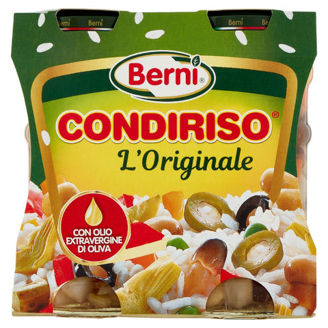 6x Berni Condiriso L'Originale Vegetable dressing for preparing rice salads in water with extra virgin olive oil 2x 300gr