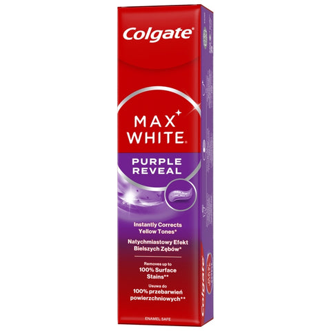 4x Colgate Max White Purple Reveal Mint Flavored Whitening Toothpaste 75ml