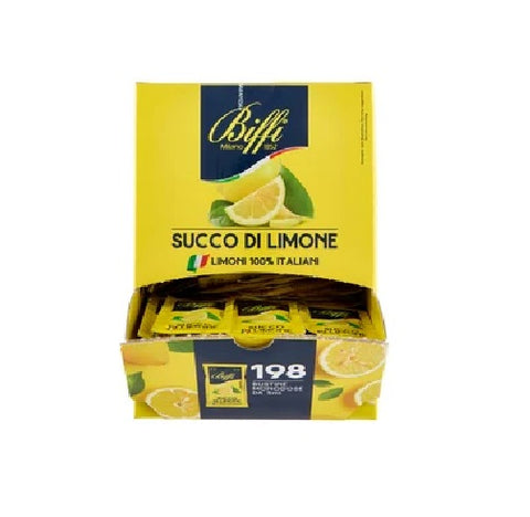 6x Biffi Succo di Limone Bustine Monodose Lemon Juice Single-Dose Sachets 198 x 5ml