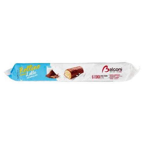 20x Balconi Rollino al Latte, Con Golosa crema al Latte, milk roll, with delicious milk cream 222 g