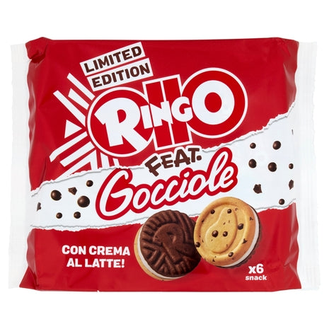 3x Ringo Feat. Gocciole Limited Edition Snack 6 Servings 165g