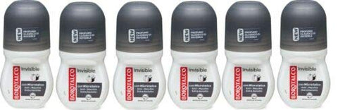BOROTALCO ROBERTS Invisible Roll-On Deodorant Anti Smudge 48 Hours 50ml 6 Bottles