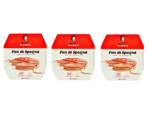 3x Matilde Vicenzi Il Pan Di Spagna 3 Basi 400 g Original Italian sponge cake