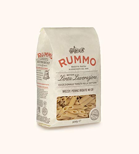 Rummo - Mezze Penne Rigate n.28 Bronze Drawn - 16 Packs of 500g