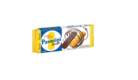 Barilla Pavesi Pavesini Double Eggs Biscuits with Dark Chocolate Base 60 g Italian Biscuits Cookies