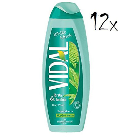Vidal White Musk White Moss Foam Baths Bath Shower Foam 500 ml Pack of 12