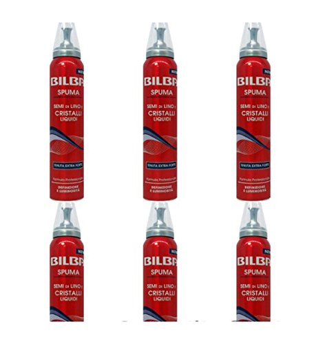 6 x Bilba Hair Foam Extra Strong Hold Flax Seeds and Liquid Crystals