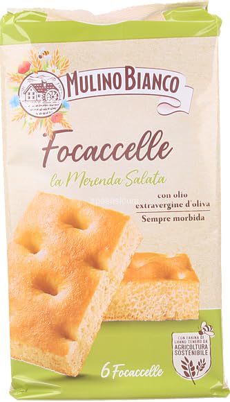 Mulino Bianco Focaccelle with Olive Oil, 3 x 198 g + Italian Gourmet Polpa 400 g