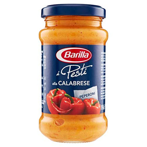 3x Barilla Pesti alla Calabrese Italian Pesto Sauce with Ricotta Cheese & Chilli for Pasta 190g Ready to Eat!