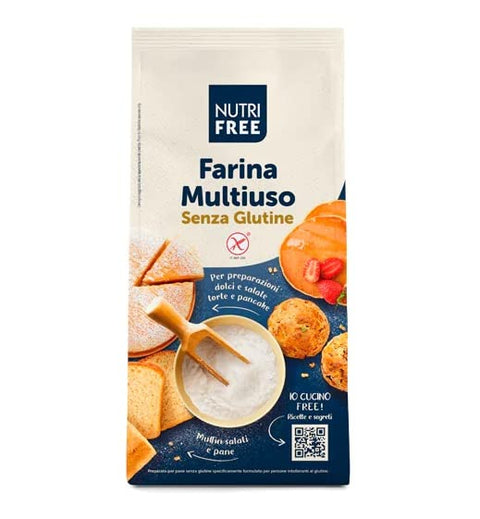Nutri Free Farina Multiuso Multi-Purpose Flour Lactose and Milk Protein Free Gluten Free 1 kg Pack Ideal for Sweet and Savoury