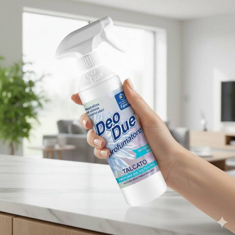 3x Deo Due – Profumatore Bifase Talcato 500ml air and fabric freshener