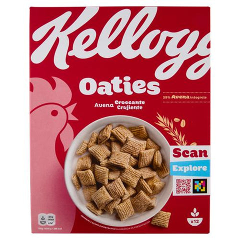 3x Kellogg's Oaties Avena Croccante Crispy Oat Flakes 360g