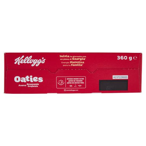 3x Kellogg's Oaties Avena Croccante Crispy Oat Flakes 360g