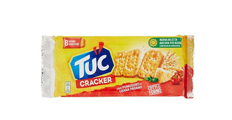Tuc Cracker Pomodoro e Grana Padano Tomatoes and Cheese Baked Salty Snack Salt Pastry Nibbles 250g