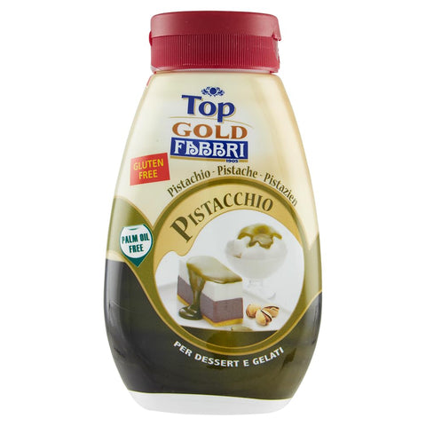 FABBRI 1905 - Topping Pistachios, a Sweet Pistachio Flavoured Topping Sauce for Desserts and Ice Cream, 200 g
