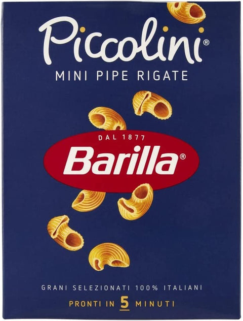 Pasta Barilla Piccolini Mini Pipe Rigate Pasta, 500 g Pack of 10