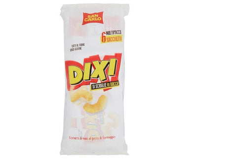 San Carlo Dixi Multipack Corn Chips Cheese Baked Chips Corn Croissants with Cheese Flavour Salty Snack (6 x 22 g) 132 g