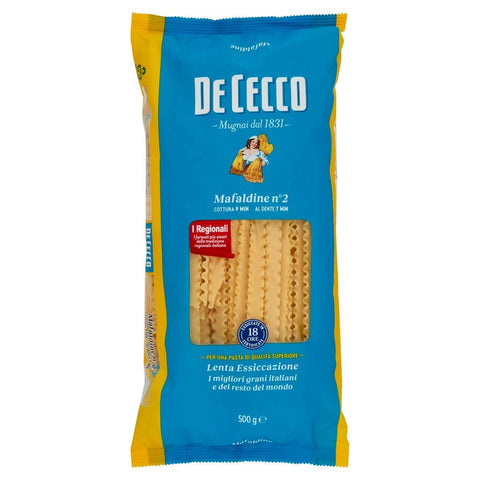 24x Pasta De Cecco 100% Italian Mafaldine n. 2 Pasta 500g + Italian Gourmet Polpa 400g