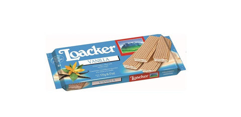 12 x Loacker Vaniglia Vanilla Waffles Waffle with Vanilla Cream Biscuits Cookies 175 g