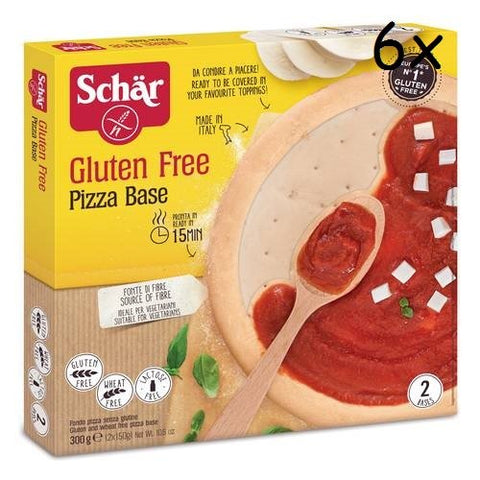6 x Schär Pizza Base per Pizza Senza Glutine Glutine 2 Pieces 300 g