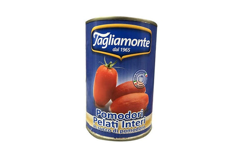 48 x TAGLIAMONTE Pomodori Pelati Interi Peeled Tomato Sauce from Italy Tin 400 g 100% Italian Tomatoes