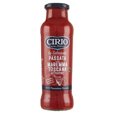 Cirio Passata di Pomodoro Maremma della Toscana Extrafine Tomato Sauce from Toscany Strained Tomatoes 700g + Italian Gourmet Polpa 400g Pack of 12