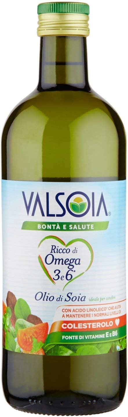 3 x Valsoia Olio, from Italy, vitaminised, soybean oil, cooking oil, vegetable oil