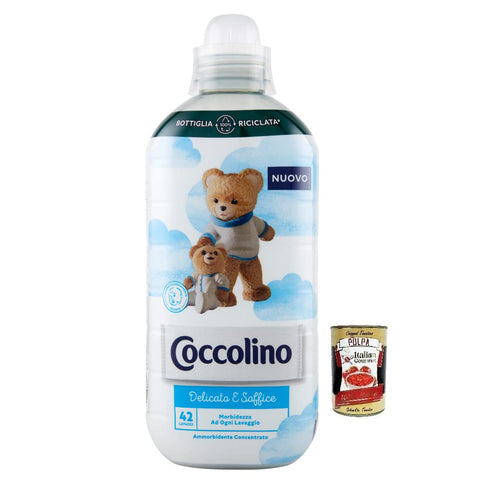 Coccolino Delicato e Soffice, Softness with Every Wash, Concentrated Fabric Softener, 42 Washes, 980 ml + Free Italian Gourmet Polpa di Pomodoro 400 g Tin