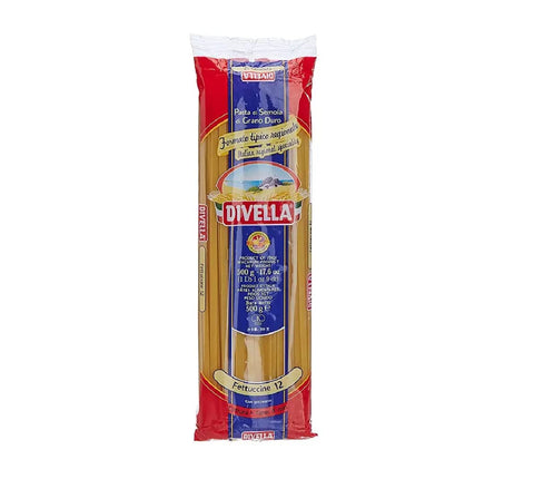 Divella Fettuccine N.12 Durum Wheat Semolina Pasta Italian Noodles 500 g Pack + Italian Gourmet Polpa di Pomodoro 400 g Tin 36 x