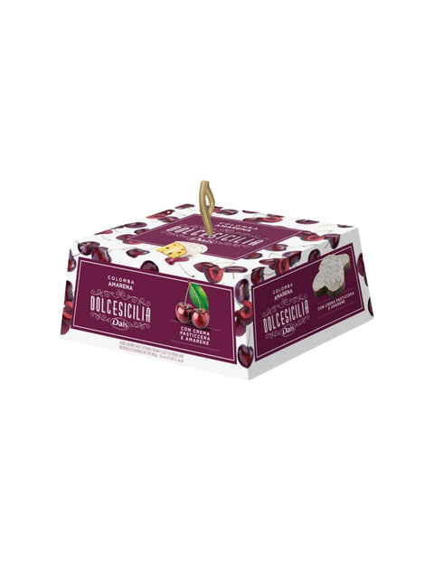 3x Dais Dolcesicilia Colomba Amarena, Italian Easter Cake with Candied Black Cherries, 800g