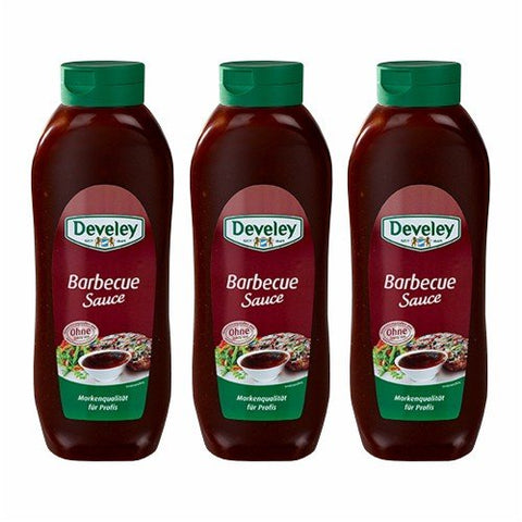 3 x Develey 'Barbecue Sauce' Salsa Barbecue, 875 ml