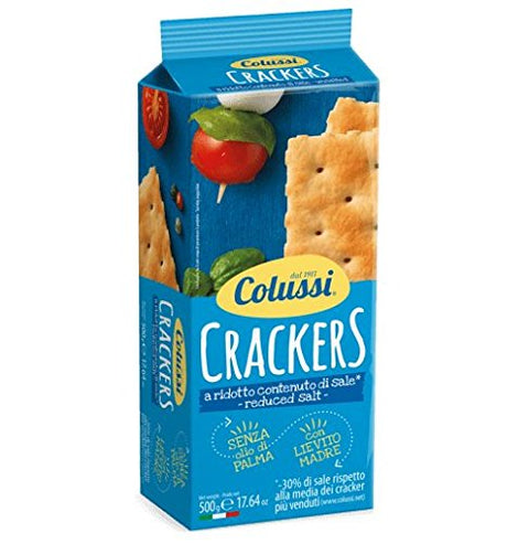 Colussi Crackers Reduced Salt Salted 500 g Biscuits Cookies Salt Biscuits Pack of 3