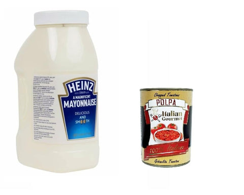 Heinz Maionese deliziosa e cremosa fustino Delicious and Creamy Mayonnaise, 2 kg Cup + Italian Gourmet Polpa 400 g