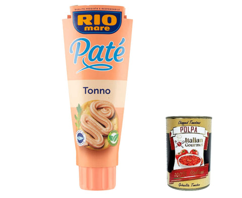 3 x Rio Mare Patè Tonno Tuna Cream 100 g Spread Spread + Italian Gourmet Polpa 400 g