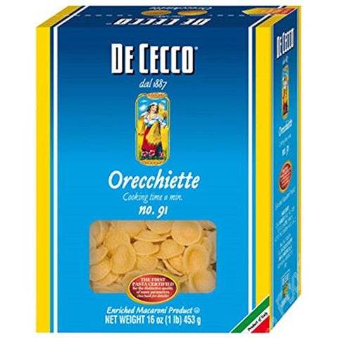 De Cecco Orecchiette N.91 Pasta 500 g Pack of 3