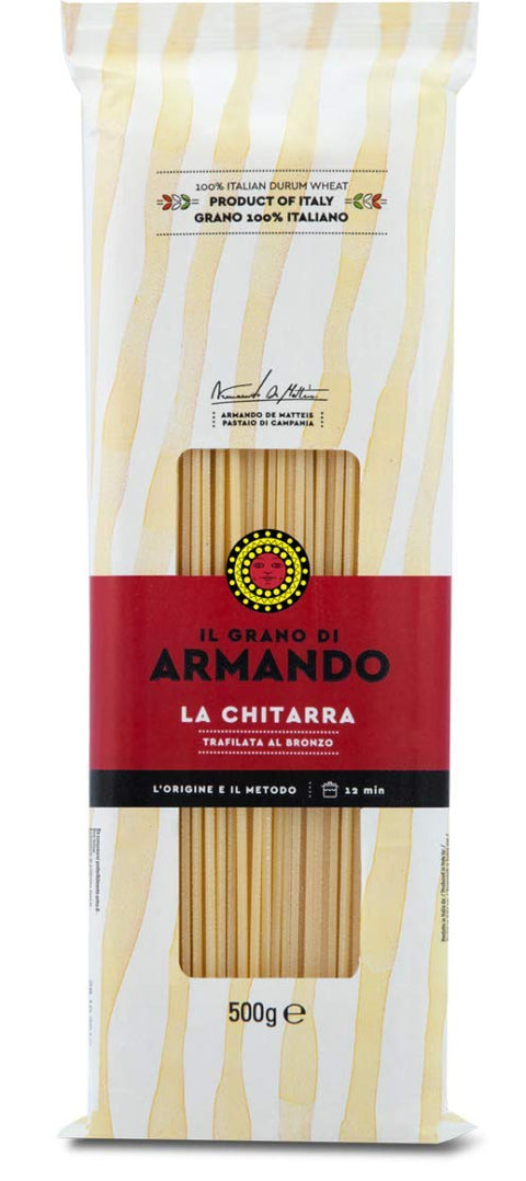 12x Il Grano Di Armando La Chitarra Italian Wheat Bronze Drawn 100% Italian Pasta, 500 g