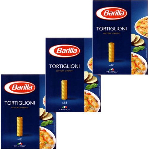 Barilla Tortiglioni Pasta No. 83 500 g Pack of 3