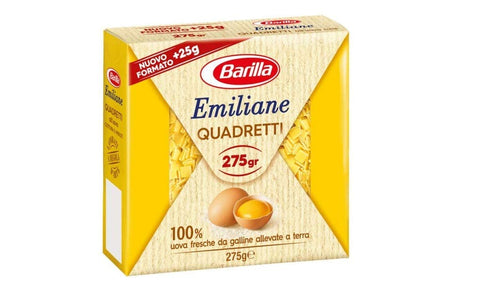Barilla Emiliane quadretti all'uovo n. 115 pasta with egg 275 g, pack of 5