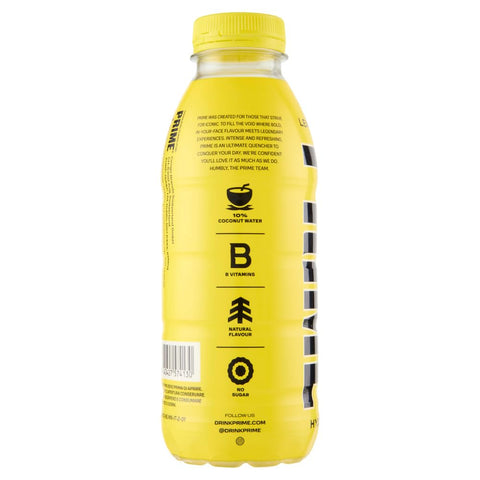 Prime Limone Hydration 12x 500ml Refreshing lemon drink in a bottle, sports drink for fitness, workout, work, college, travel, office