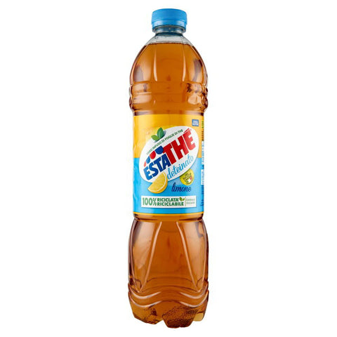 12 x Ferrero Estathé Deteinato Lime Cold Tea Decaffeinated with Lemon - 1.5 L + Italian Gourmet Polpa 400 g
