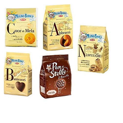 Mulino Bianco Biscuit Test Pack 5 x 330 g Nascondini Batticuori Pan di stelle
