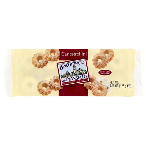 Biscottificio del Sassello Canestrellini Italian flower-shaped biscuits, premium biscuits for tea and coffee, palm oil-free according to packaging, 24 x 125g, 3kg pack