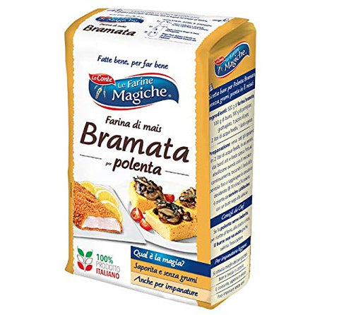 Lo Conte Le Farine Magiche Flour Farina Di Mais Bramata Corn Flour for Polenta 1 kg
