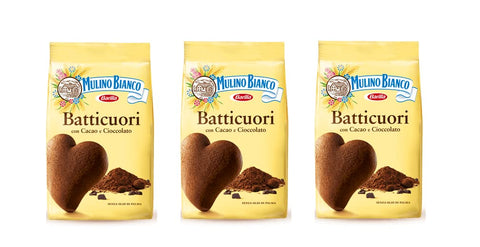 3 x Mulino Bianco Cocoa Biscuit Batticuori Italy Biscuits Cookies Cake Brioche
