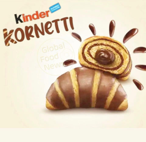 Testpaket Kinder Kornetti 3x Cioccolato 3x Crema al Latte Croissants filled with chocolate and milk cream, 6 packs of 270 g each