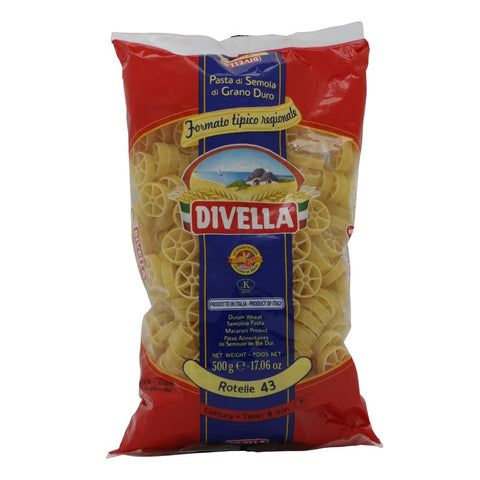 5x Pasta Divella 100% Italian N°43 Rotelle 500 g
