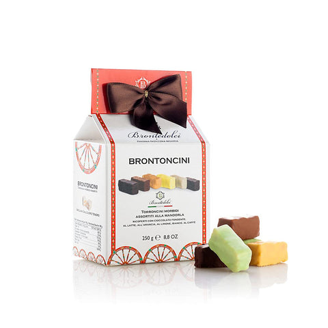 Brontedolci Brontoncini Torroncini Morbidi Assortiti alla Mandorla Soft Nougat with Almond Various Varieties 250g