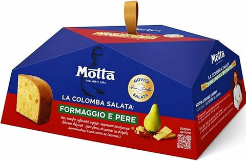 3x Motta La Colomba Salata Formaggio e Pere, Savory Easter Colomba with cheese and pears, naturally fermented, 450 g