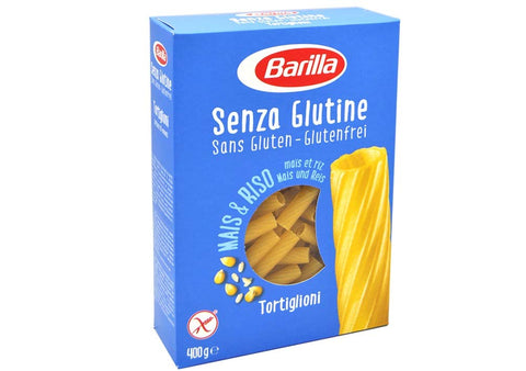 Barilla Senza Glutine Tortiglioni 8 x 400 g = 3200 g Gluten-Free Pasta Made from Corn and Rice Flour